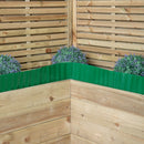 15cm X 9m Large Plastic Corrugated Lawn Garden Edging Border In Green