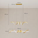 HOMCOM Pendant Light, Ceiling Light with 3 Colour Temperatures, Gold Tone