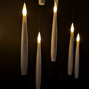 Set of 10 15cm Floating White LED Battery Candles in Warm White with Remote Control