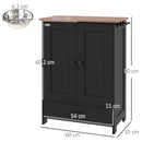 PawHut Dog Feeding Station With Storage, Pet Feeding Station With Dog Bowls