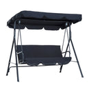 Outsunny Swing Chair 3 Seater - Black