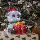 20cm Battery Operated Light Up Christmas Ice Panda With 30 Cool White LEDs