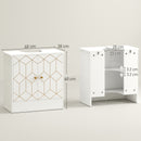 HOMCOM Bathroom Under Sink Cabinet for Basin with or without Pedestal White