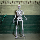 5ft (1.5m) Full Body Halloween Standing Skeleton With Posable Joints & Red LED Eyes
