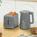 HOMCOM 1.5L 3000W Fast Boil Electric Kettle and 2 Slice Toaster Set