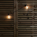 4.5m Set Of 10 Connectable Festoon Bulb Lights In Warm White With Timer Function