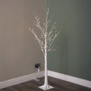 1.5m (5ft) Light up Christmas Birch Tree with 64 Warm White LEDs