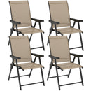 Outsunny 4PCS Folding Chair W/ Breathable Mesh Fabric Seat