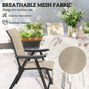 Outsunny 4PCS Folding Chair W/ Breathable Mesh Fabric Seat
