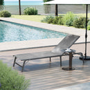 Foldable Patio Lounge Chair with 5-Position Adjustable Backrest