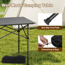 Folding Roll-up Aluminium Camping Table for 4-Black