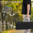 Folding Roll-up Aluminium Camping Table for 4-Black