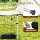 Folding Roll-up Aluminium Camping Table for 4-Silver