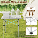 Folding Roll-up Aluminium Camping Table for 4-Silver