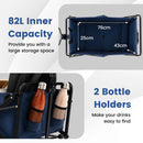Heavy Duty Camping Garden Cart With Adjustable Handle And Drink Holders-Navy