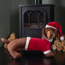 55cm Red and White Plush Donovan Dachshund Christmas Decoration