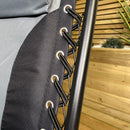 Luxury Padded Multi Position Zero Gravity Garden Relaxer Chair Lounger In Grey & Black