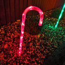4pcs 62cm Premier Outdoor Multicoloured Christmas Candy Cane LED Path Lights for Garden