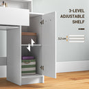 HOMCOM Dressing Table With Mirror And Stool, Makeup Desk For Bedroom, White