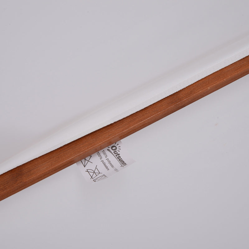 Outsunny Garden Wood Patio Parasol Sun Shade Outdoor Umbrella Canopy Cream