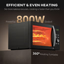 HOMCOM 23L 800W Microwave Oven With Digital Display, Auto Cook, Black