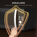 HOMCOM 23L 800W Microwave Oven With Digital Display, Auto Cook, Black