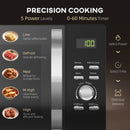 HOMCOM 23L 800W Microwave Oven With Digital Display, Auto Cook, Black