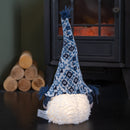 35cm Battery Operated Light Up Sitting Christmas Gonk In Light Blue