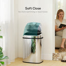 HOMCOM 50L Sensor Bin, Stainless Steel Kitchen Bin With Automatic Close