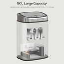 HOMCOM 50L Sensor Bin, Stainless Steel Kitchen Bin With Automatic Close