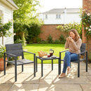 Outsunny 3 Pieces Garden Bistro Set for 2, Outdoor Bistro Table and Chairs