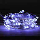50 LED 2.5m Premier MicroBrights Indoor Outdoor Christmas Multi Function Battery Operated Lights with Timer on Pin Wire in Cool White