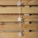 1.2 x 1.2m Light up Christmas Star Curtain Lights with 108 White LEDs