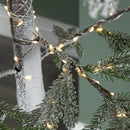 1.5m (5ft) Light up Snow Flocked Christmas Pine Tree with 240 Warm White LEDs