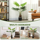 HOMCOM Artificial Plant with PEVA Leaves and Coconut Coir for Home Office