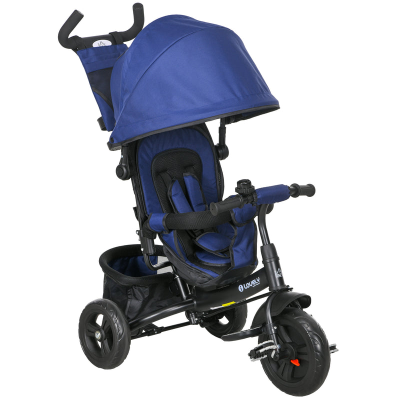 HOMCOM 6 In 1 Kids Trike, Stroller With Parent Handle