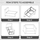 Outsunny Rattan Wicker 2-seat Sofa Loveseat Padded Garden Furniture Brown