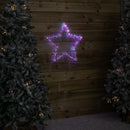 60cm Light up Metal Hanging Christmas Star Decoration with 280 Rainbow LEDs