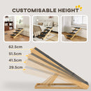 PawHut Dog Steps Dog Ramp, 4-Step Adjustable Height Pet Stairs for Large Dogs