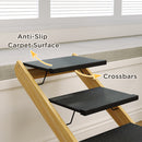 PawHut Dog Steps Dog Ramp, 4-Step Adjustable Height Pet Stairs for Large Dogs