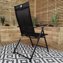 Outdoor 2 Person Round Glass Top Garden Dining Table Chairs Set