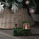 17cm Battery Operated Frosty All Aboard Snow Swirling Christmas Lantern