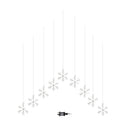 1.2m x 1.2m FlexiBrights Christmas Snowflake Curtain Lights with 267 White LEDs