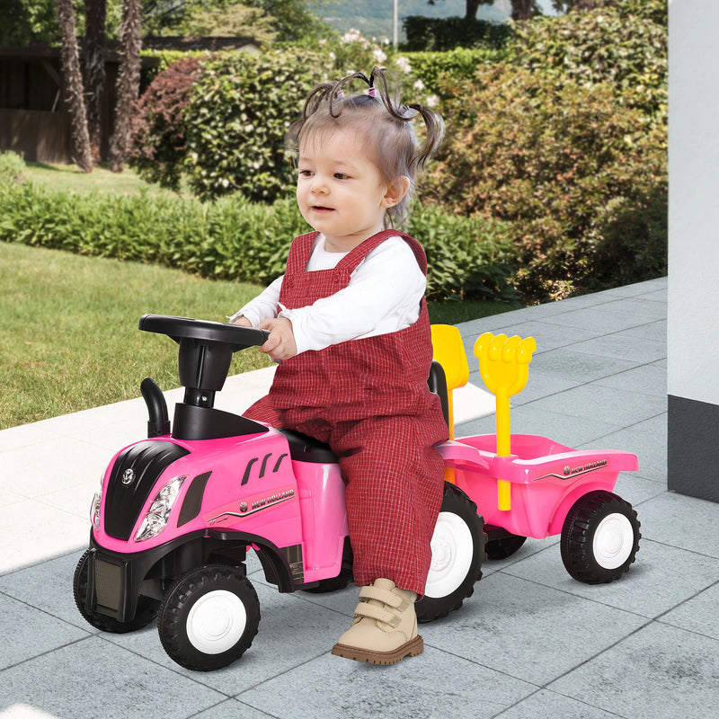 HOMCOM Ride-On Tractor for Ages 1-3 Years - Pink