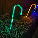 4pcs 62cm Premier Outdoor Multicoloured Christmas Candy Cane LED Path Lights for Garden