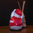 19cm Battery Operated Light up Acrylic Christmas Santa Decoration with 16 Ice White LEDs