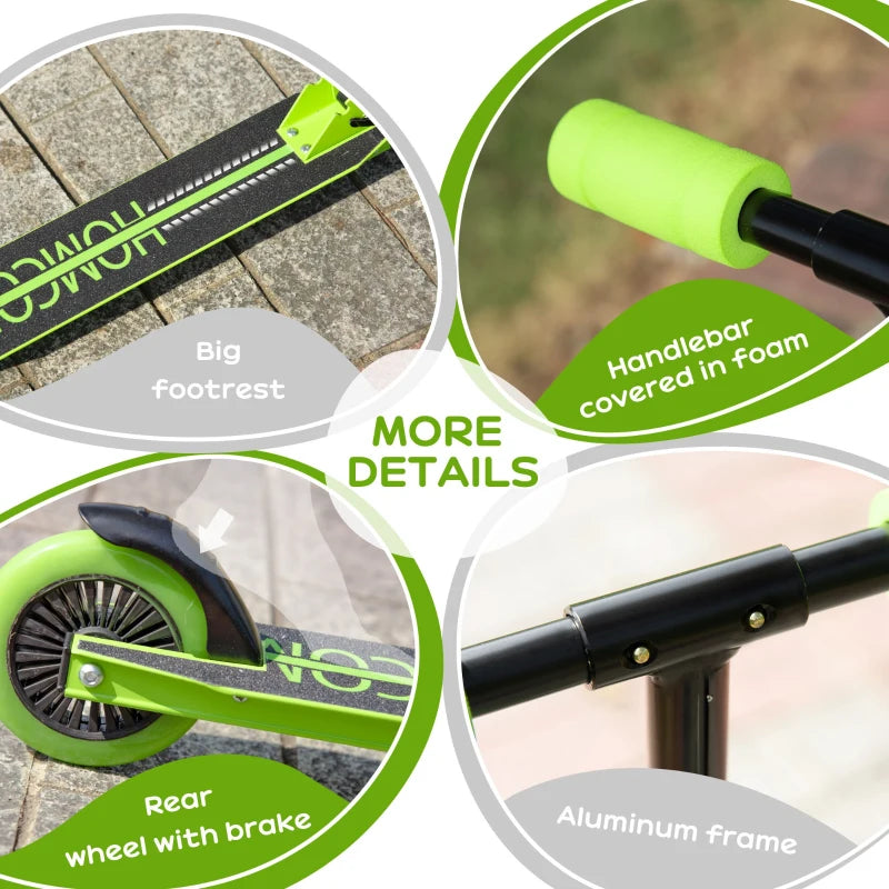 HOMCOM Scooter for Kids  age 3-8 years - Green