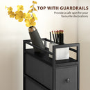 HOMCOM Narrow 4 Drawer Dresser with Steel Frame, Chest of Drawers, Black
