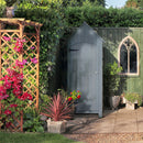 Outsunny Wooden Small Garden Shed With 3 Shelves And Tilt Roof Grey