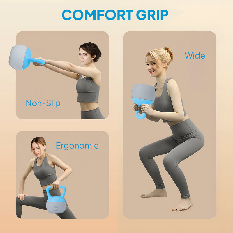 SPORTNOW 10KG Kettlebell with Soft Body and Non-Slip Handle